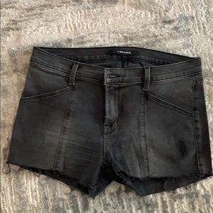 J Brand black jean shorts